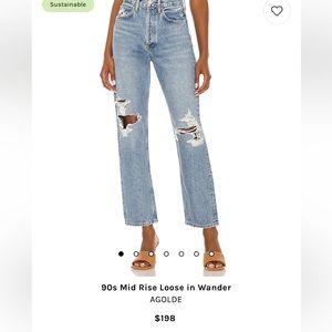 Agolde jeans 90’ size 27 blue